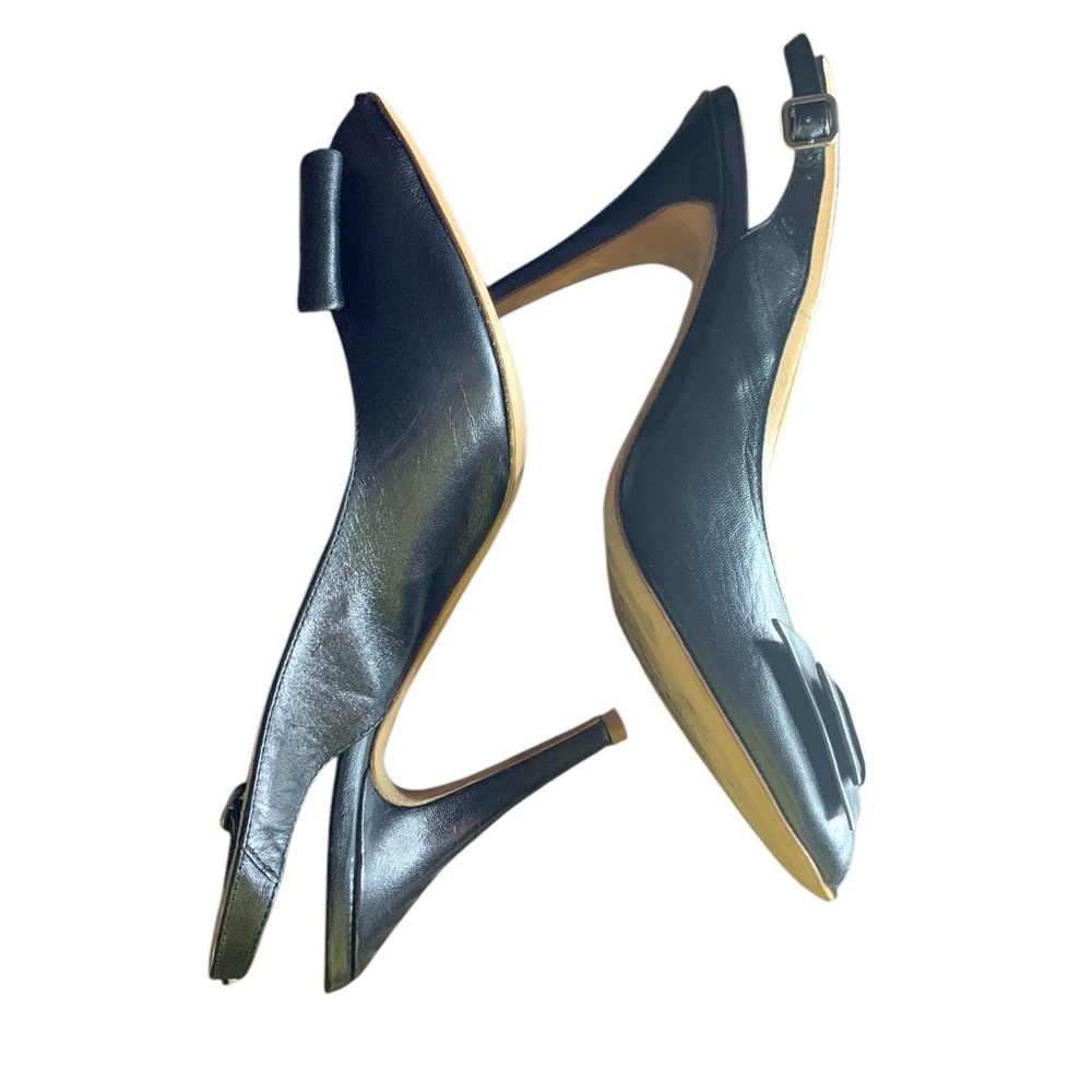 Claudia Ciuti Women’s Black Peep Toe Heels. Size 9